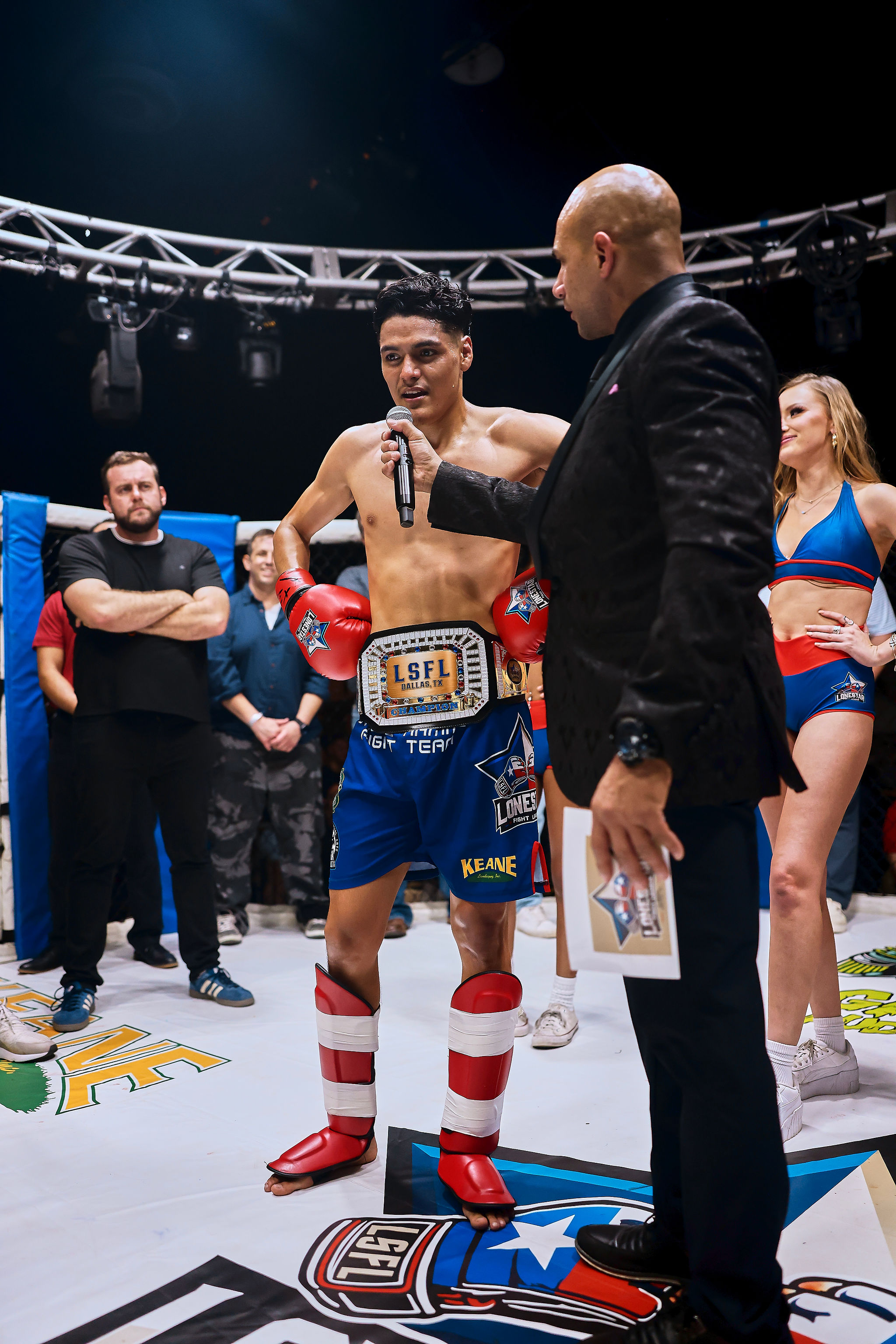 Joseway Noriega post-fight interview with belt